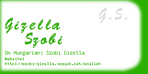 gizella szobi business card